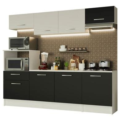 A Cozinha Completa Onix da Madesa é tem como destaque o visual moderno, seguindo as novas tendências de design.Este modelo contempla dois balcões e do
