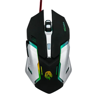 Mouse Gamer Hayom MU-2906, Com LED RGB, 2400DPI, 6 Botões, Preto - 291006