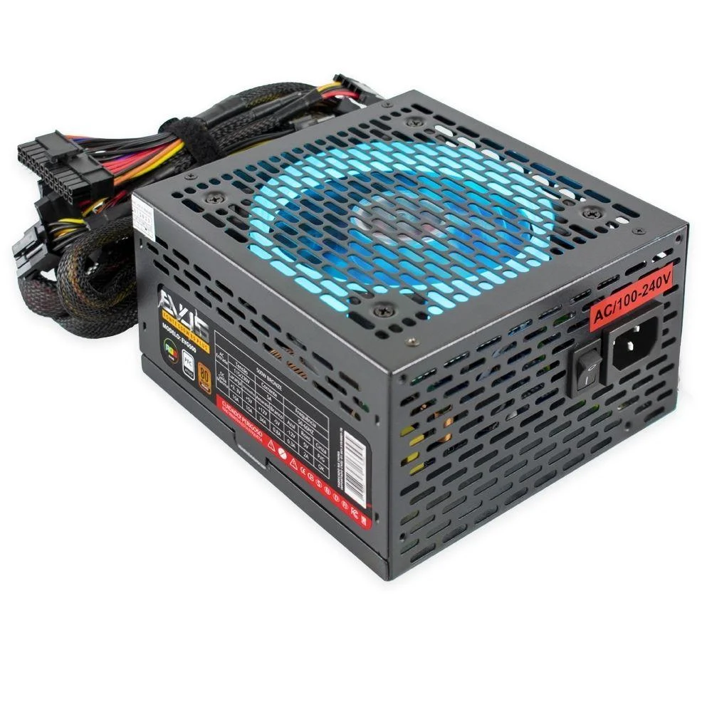 Fonte Evus ATX, 500W, RGB, Bronze - EVG500