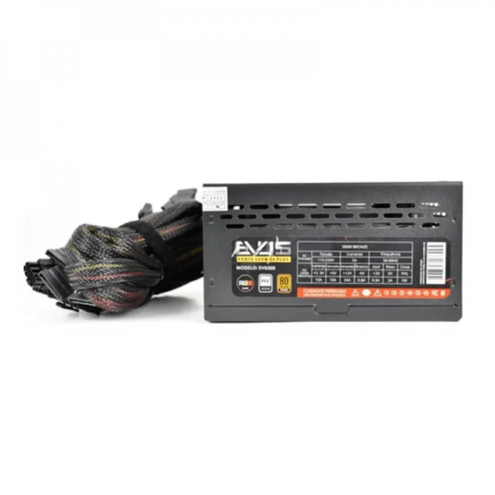 Imagem 4 de 4 do produto Fonte Evus ATX, 500W, RGB, Bronze - EVG500