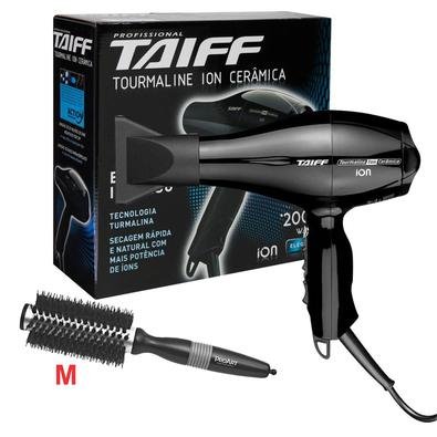 OBS: NO PEDIDO CONTÉM APENAS 1-UN SECADOR E 1-UN ESCOVASECADOR DE CABELO PROFISSIONAL TAIFF TOURMALINE 2000WAgora com maior potência, este equipament