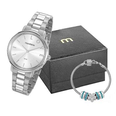 Kit Relógio Feminino Mondaine é perfeito para você mulher que adora estar na moda, com acompanhamento de uma linda joia para combinar. O modelo 53761L