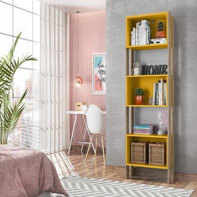 O Livreiro com Nicho é o produto ideal para organização e decoração de diversos ambientes. Com um design contemporâneo, ele leva beleza e praticidade