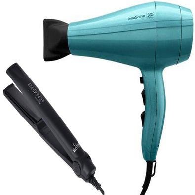 Secador de Cabelo Gama Italy Kera-Shine 3D, 3 temp, 2 vel - 220VO secador de cabelo Kera-Shine 3D da Gama Italy conta com emissão de íons negativos qu