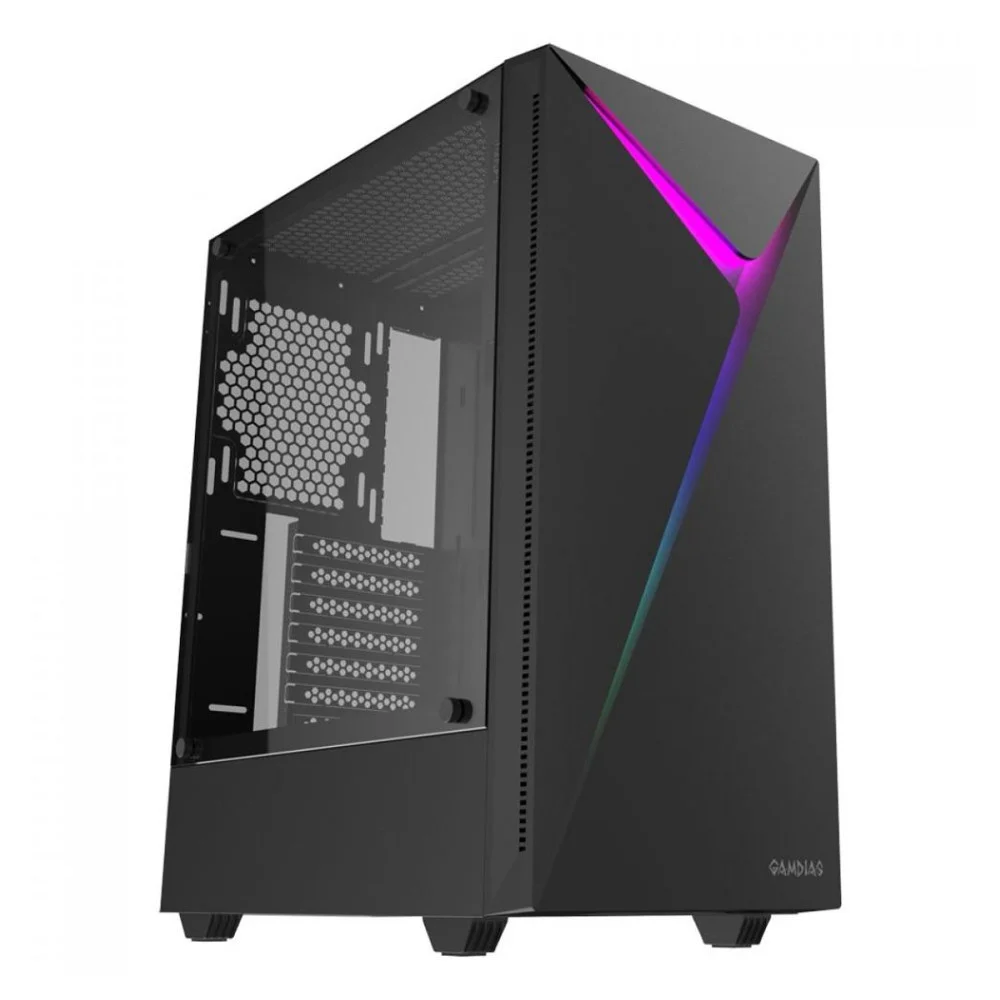 Imagem 2 de 5 do produto Gabinete Gamer Gamdias Argus E4 Elite, Mid Tower, Sem Fan, Sem Fonte, Preto