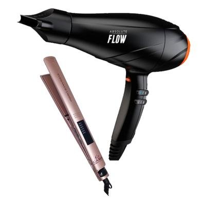 Kit Gama - Secador Prof. Gbs Barber Absolute Flow 2300w 127v + Prancha Led Keration Pro 230c