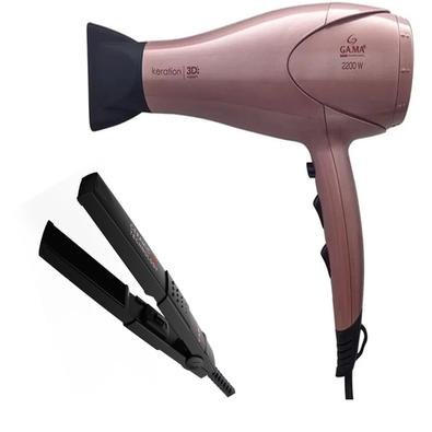 KIT GAMA - SECADOR CABELO KERATION 3D PRO 2200W 220V + CHAPINHA MINI  CERAMIC ION 200°C BIV | KaBuM!