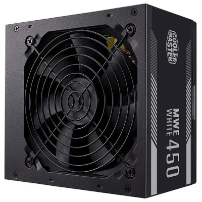 Fonte Cooler Master MWE, 450W, 80 Plus White, PFC Ativo, Com Cabo Padrão Brasileiro, MPE-4501-ACAAW-BR