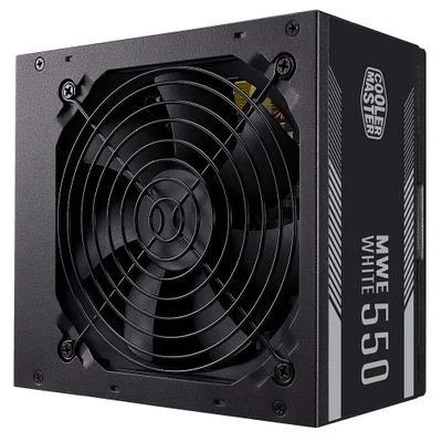 Fonte Cooler Master MWE, 550W, 80 Plus White, PFC Ativo, Com Cabo, Padrão Brasileiro, MPE-5501-ACAAW-BR