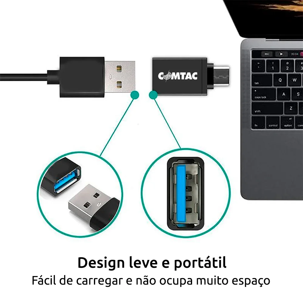 Imagem 5 de 5 do produto Conversor USB C Para USB 3.0 Fêmea Comtac 9333