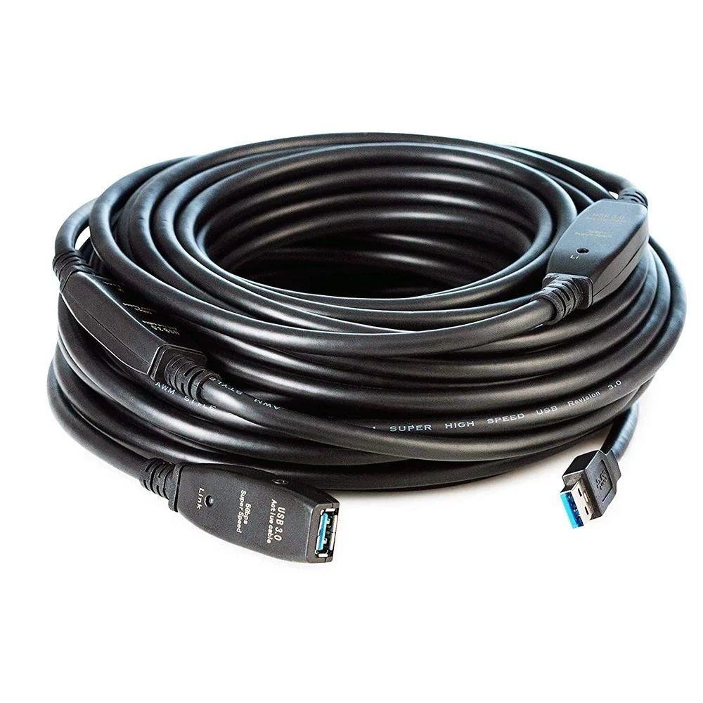 Imagem 5 de 5 do produto Cabo Extensor Usb 3.0 Ativo Repetidor Macho X Fêmea 20 Metros Comtac 9376