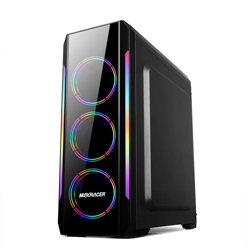 Imagem 5 de 5 do produto Gabinete Gamer Maxracer Bunker, Lateral Vidro Temperado, Dual Fan Rgb