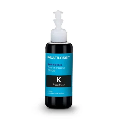 Refil De Tinta Para Impressoras Epson 100 Ml Cor Preto/black Multi - Rf005 - Padrão