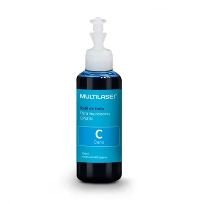 Refil de Tinta para Impressoras Epson 100 Ml Ciano