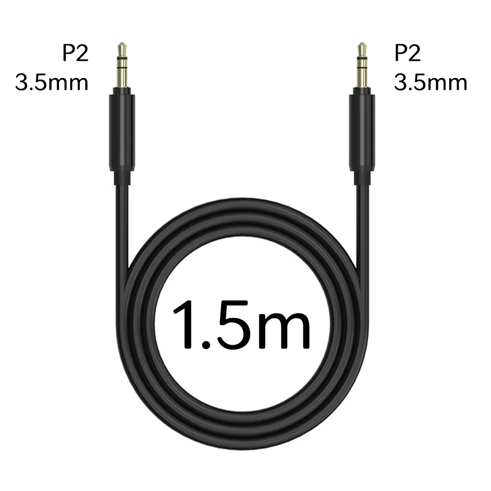 Imagem 2 de 4 do produto Cabo De Audio P2 Macho X P2 Macho 3,5mm 1,5 Metros Comtac 9242