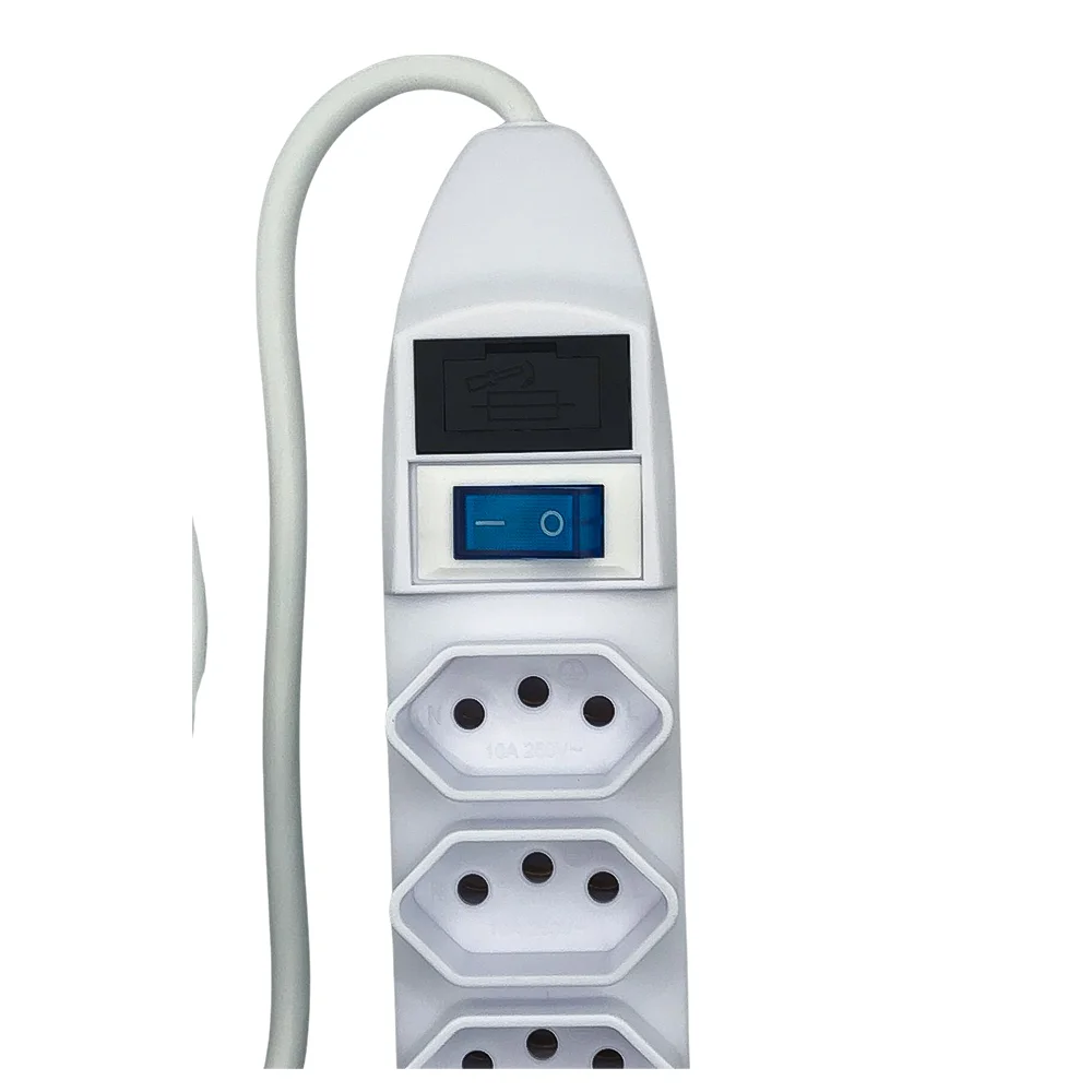 Imagem 5 de 5 do produto Filtro de Linha 6 Tomadas Bivolt SL7606 Branco Knup