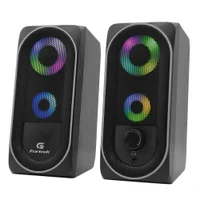 Caixa De Som Fortrek Multimídia Gamer Black Hawk, RGB, P2, Alimentação USB, Preto