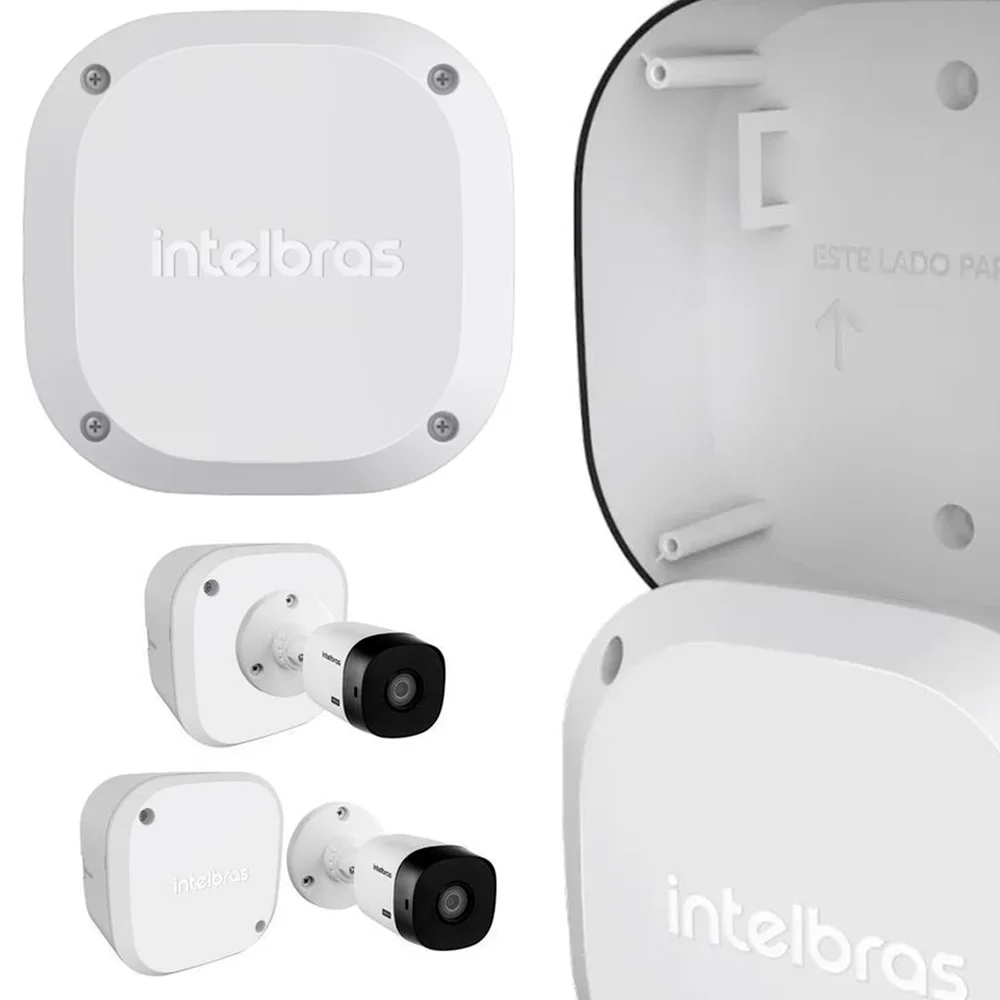 Imagem 5 de 5 do produto Caixa Plástica Intelbras Vbox 1100, Passagem Para Cftv