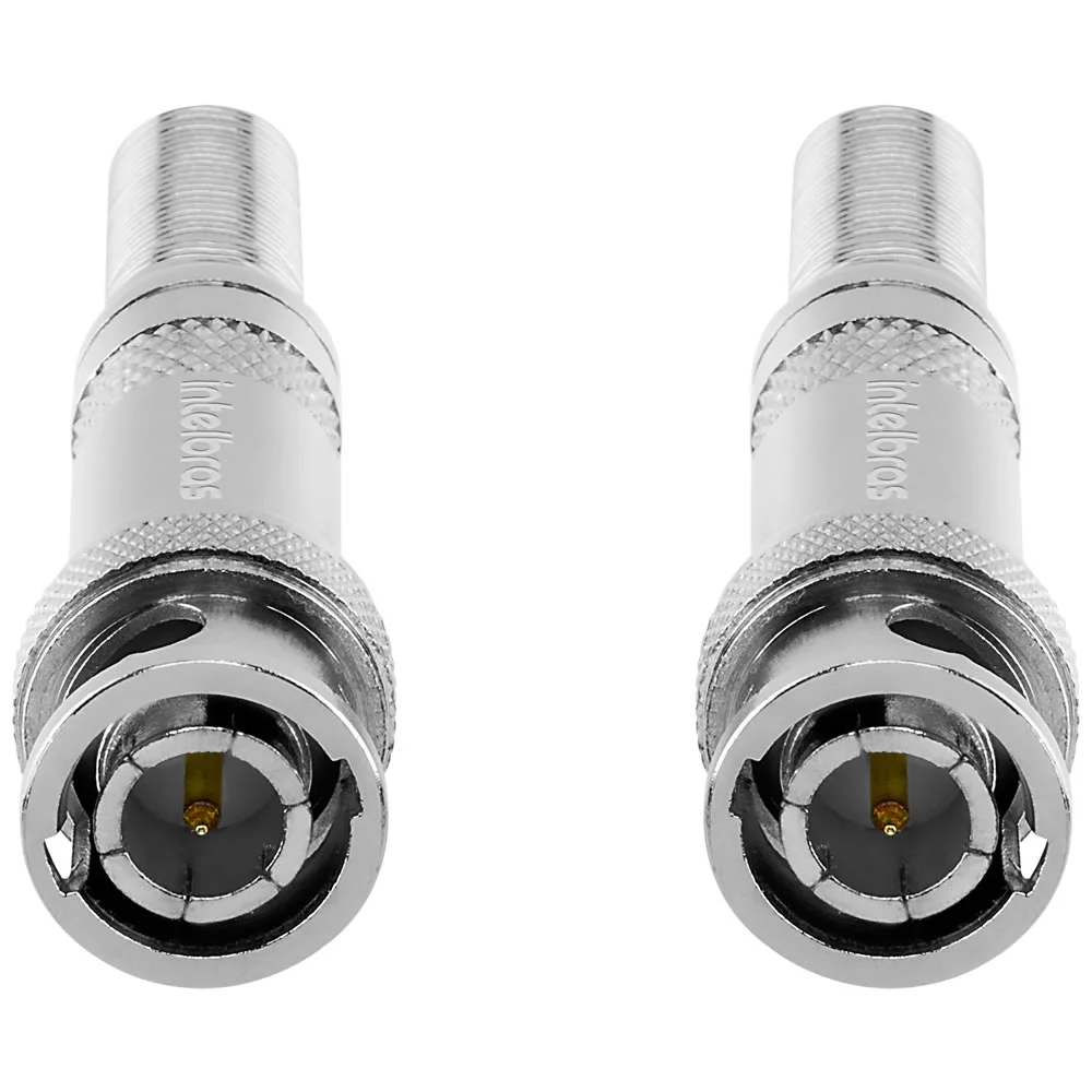 Imagem 3 de 5 do produto Conector BNC Macho Intelbras, Com Mola, Conex 1000, 10 Unidades