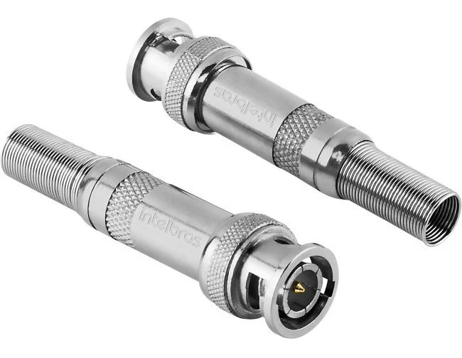 Imagem 4 de 5 do produto Conector BNC Macho Intelbras, Com Mola, Conex 1000, 10 Unidades