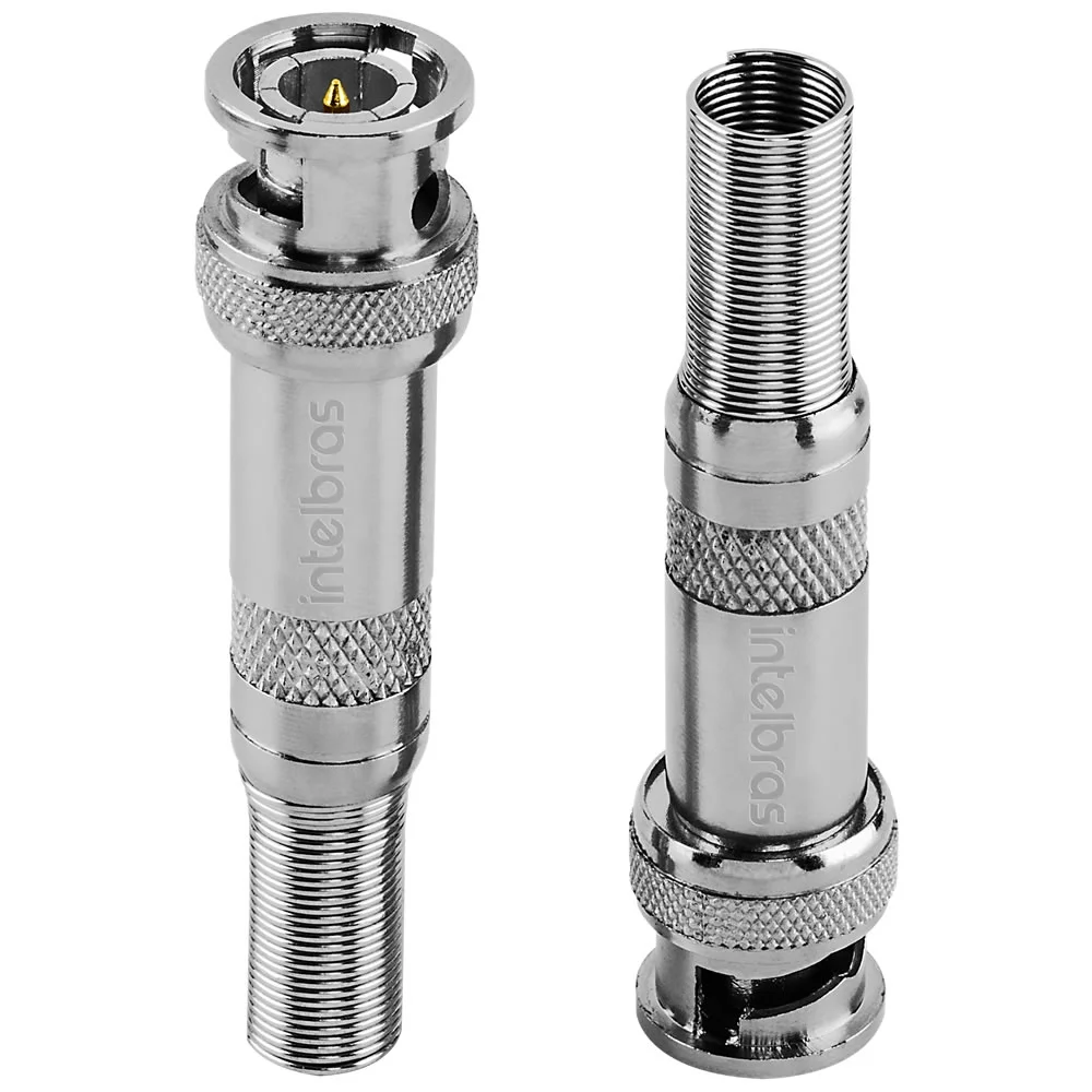 Imagem 5 de 5 do produto Conector BNC Macho Intelbras, Com Mola, Conex 1000, 10 Unidades