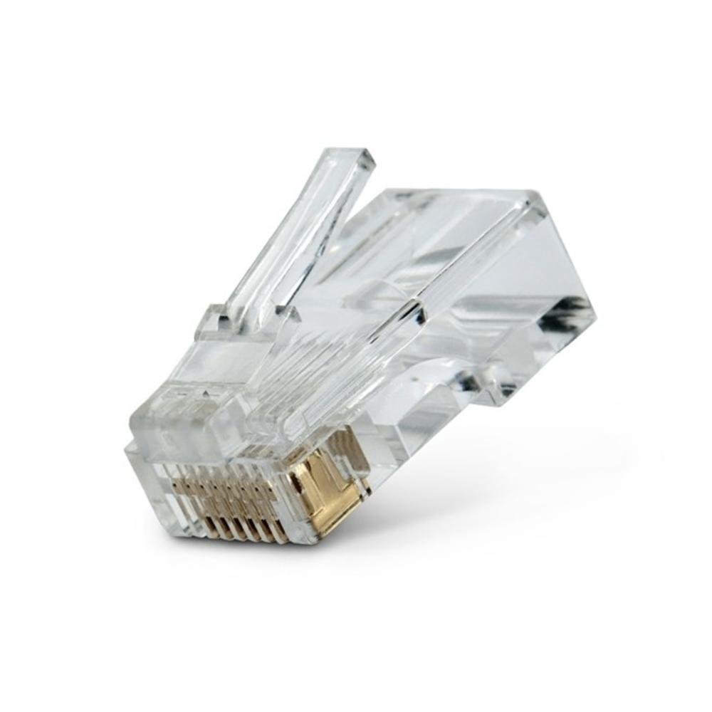 Imagem 2 de 2 do produto Conector Rj45 Cat.5e Macho Pacote Com 10 Peças
