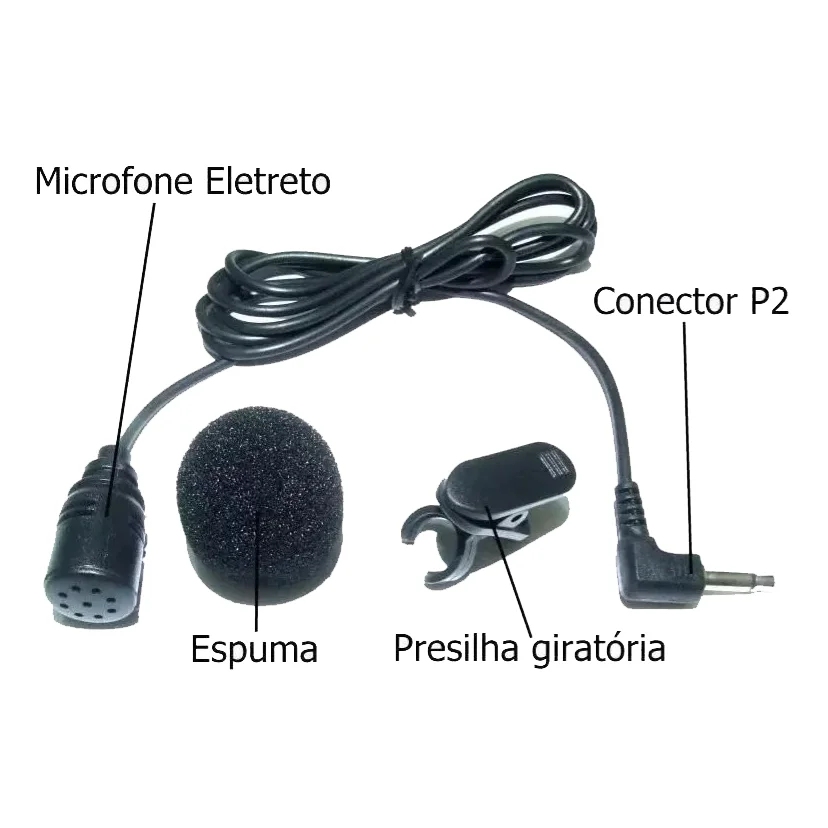 Imagem 5 de 5 do produto Microfone De Lapela Pc Notebook Palestrante Conferencia P2 Knup Kp-911