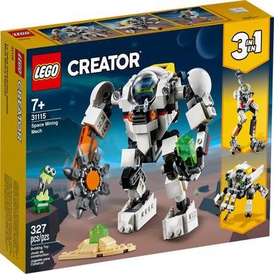 Os fãs de LEGO® vão adorar criar cenas de ação com este conjunto Creator 3in1 Robô de Mineração Espacial (31115). Os recursos incluem pernas e braços