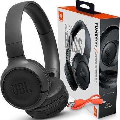 JBL Live 500Bt - Fones De Ouvido Sem Fio Over-Ear Bluetooth Com Microfone,  Controle De Voz Amazon Alexa, Bateria Até 30 Horas, Funciona Com Android E  Apple Ios Preto Um Tamanho 