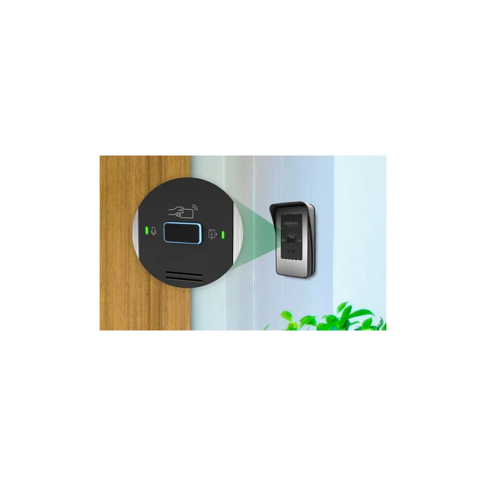 Imagem 2 de 4 do produto Porteiro Eletrônico 1 Tecla Com Leitor De Tag Rfid Xpe 1001 Plus Id Intelbras
