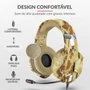 Headset Gamer Trust, Gxt Carus Desert Camo Com Fio - Multiplataforma