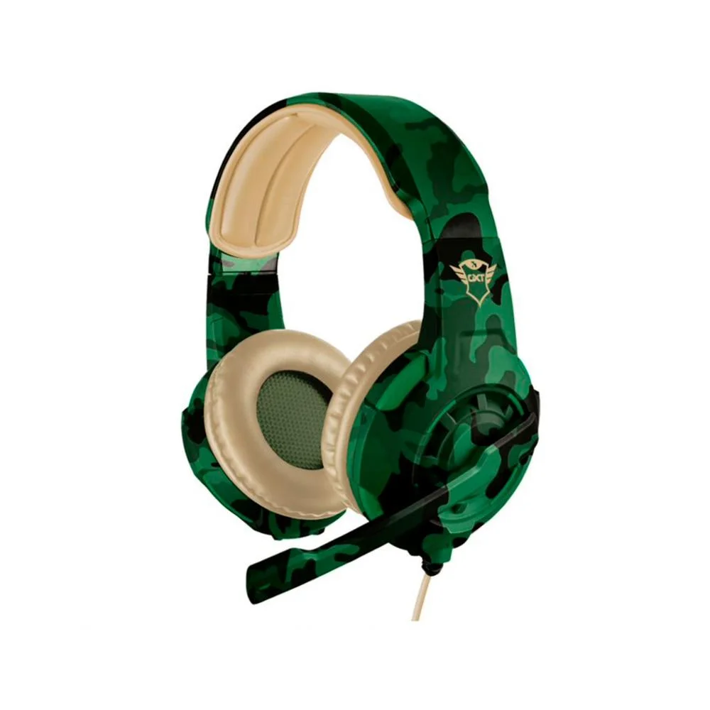 Imagem 1 de 5 do produto Headset Gamer Trust GXT, Radius Jungle Camo, Com Fio - Multiplataforma