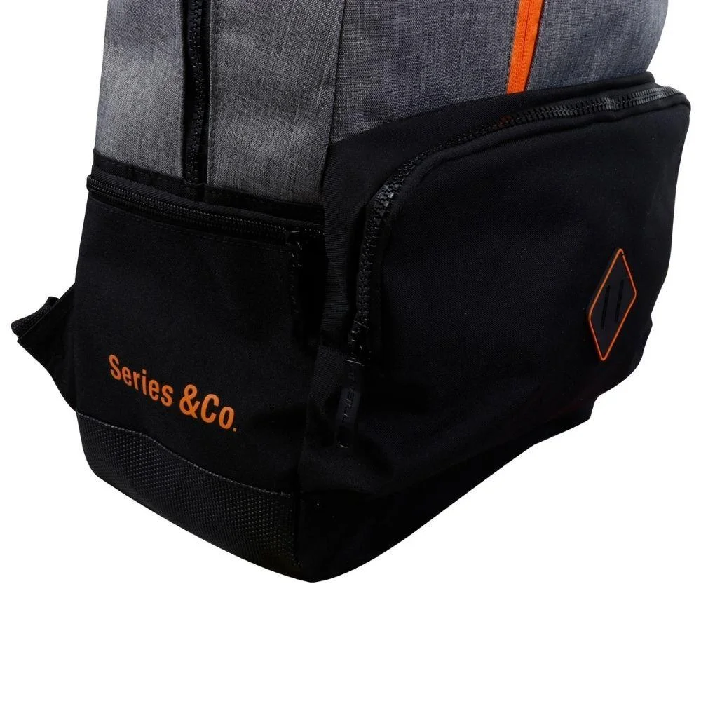Imagem 5 de 5 do produto Mochila Para Notebook Oex, Nylon, Revestimento em malha de ar com tramas abertas, Cinza e Laranja - Bk107