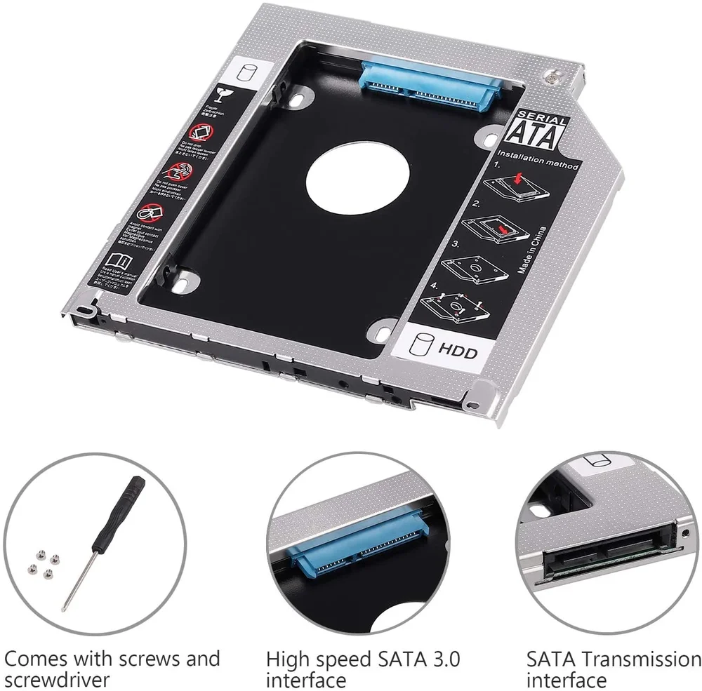 Adaptador Exbom Caddy Slim 12.7mm, Para HD Ou SSD 2.5 SATA - HDCA-S127 Adaptador Exbom Caddy Slim 12.7mm, Para HD Ou SSD 2.5 SATA - HDCA-S127