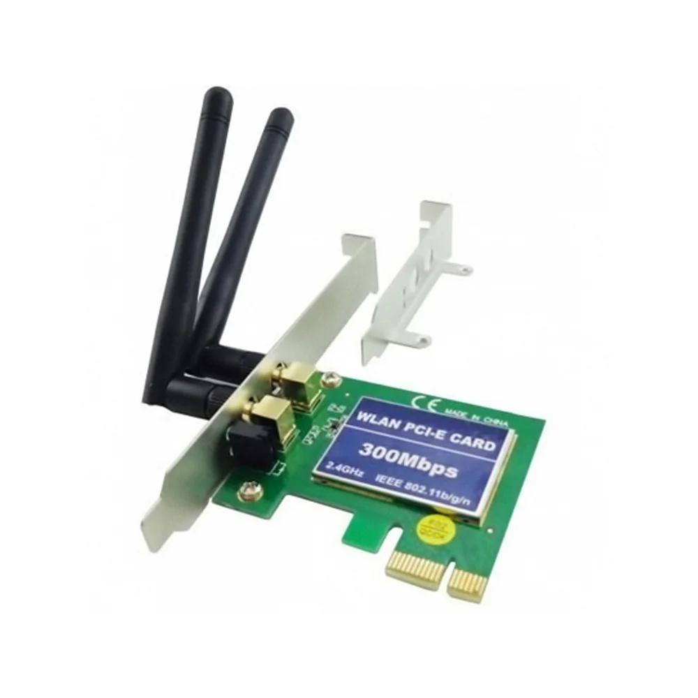 Imagem 2 de 4 do produto Placa de Rede Wi-Fi N300 Feasso PCI-E 1X Single Slot Com Espelho Low Profile 2 Antenas - FPR-300M.