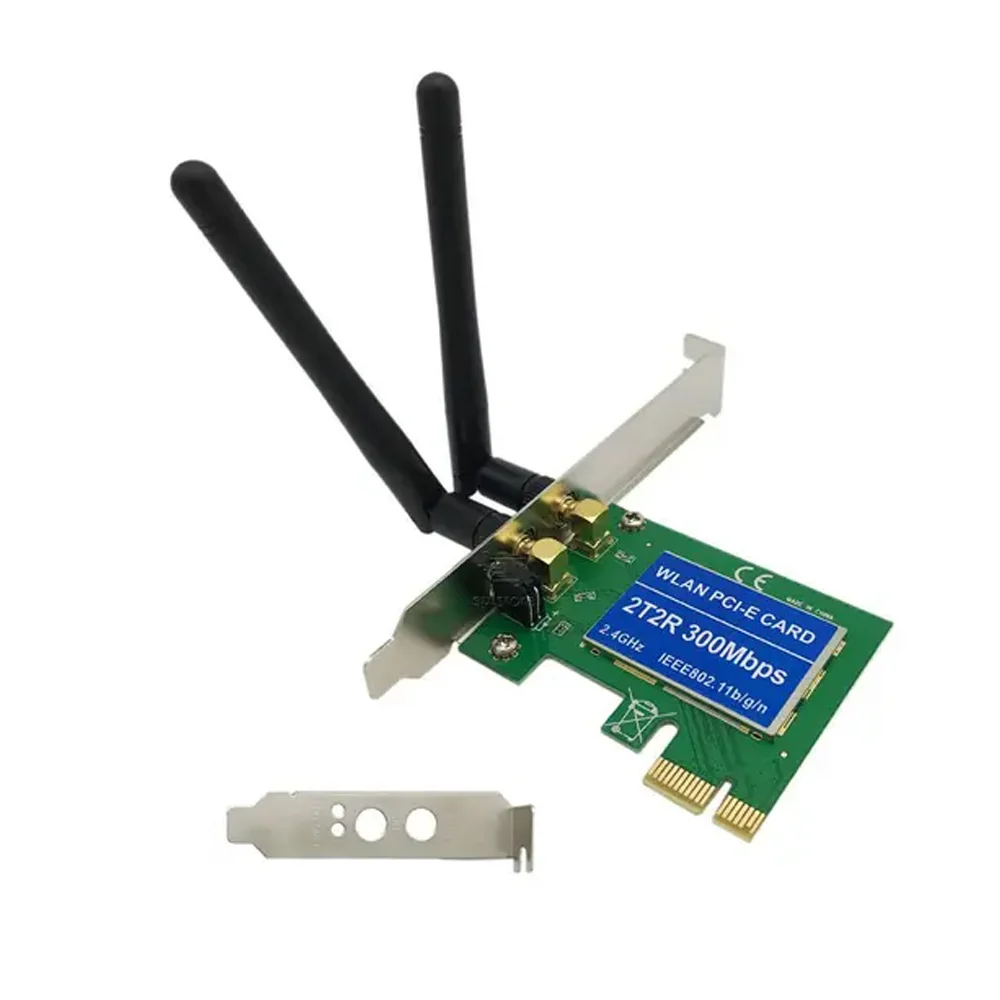 Imagem 3 de 4 do produto Placa de Rede Wi-Fi N300 Feasso PCI-E 1X Single Slot Com Espelho Low Profile 2 Antenas - FPR-300M.
