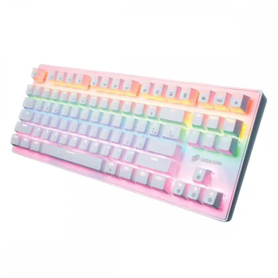 Teclado Mecânico Gamer Wolf Tc605 Branco KaBuM