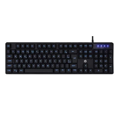 Teclado Gamer Hp K300 C/ Fio Usb Abnt2 Preto
