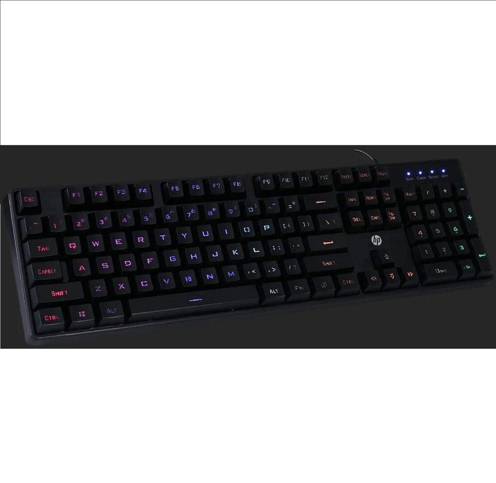 Imagem 4 de 5 do produto Teclado Gamer Hp K300 C/ Fio Usb Abnt2 Preto
