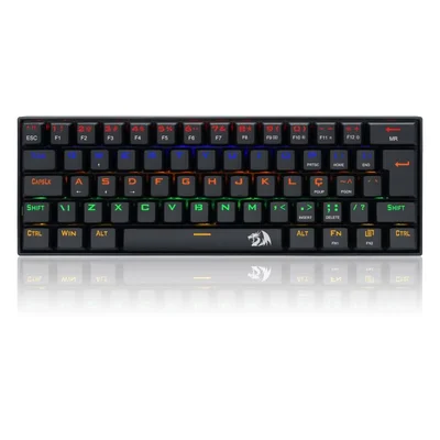 Teclado Gamer Redragon Lakshmi Rainbow, Switch Azul - K606r