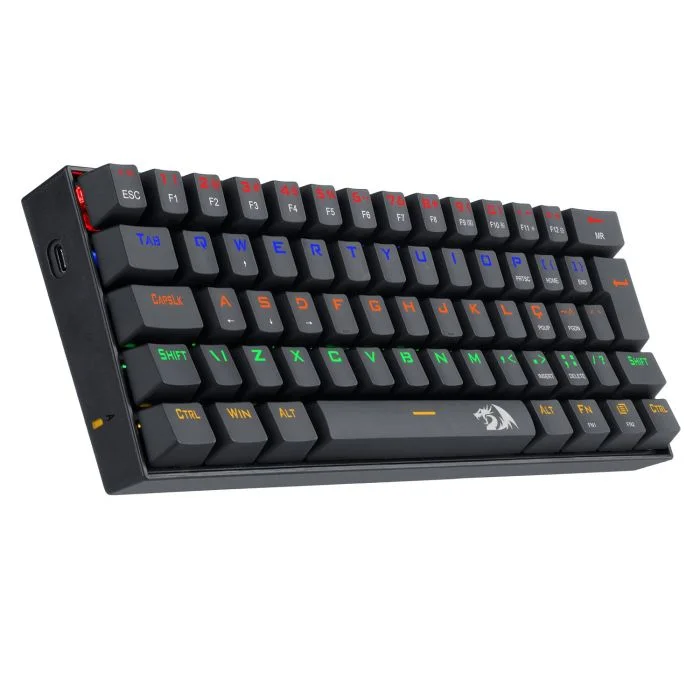 Imagem 2 de 5 do produto Teclado Gamer Redragon Lakshmi Rainbow, Switch Azul - K606r