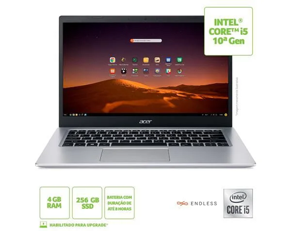 Notebook Acer Aspire Intel Core I5 4GB 256GB
