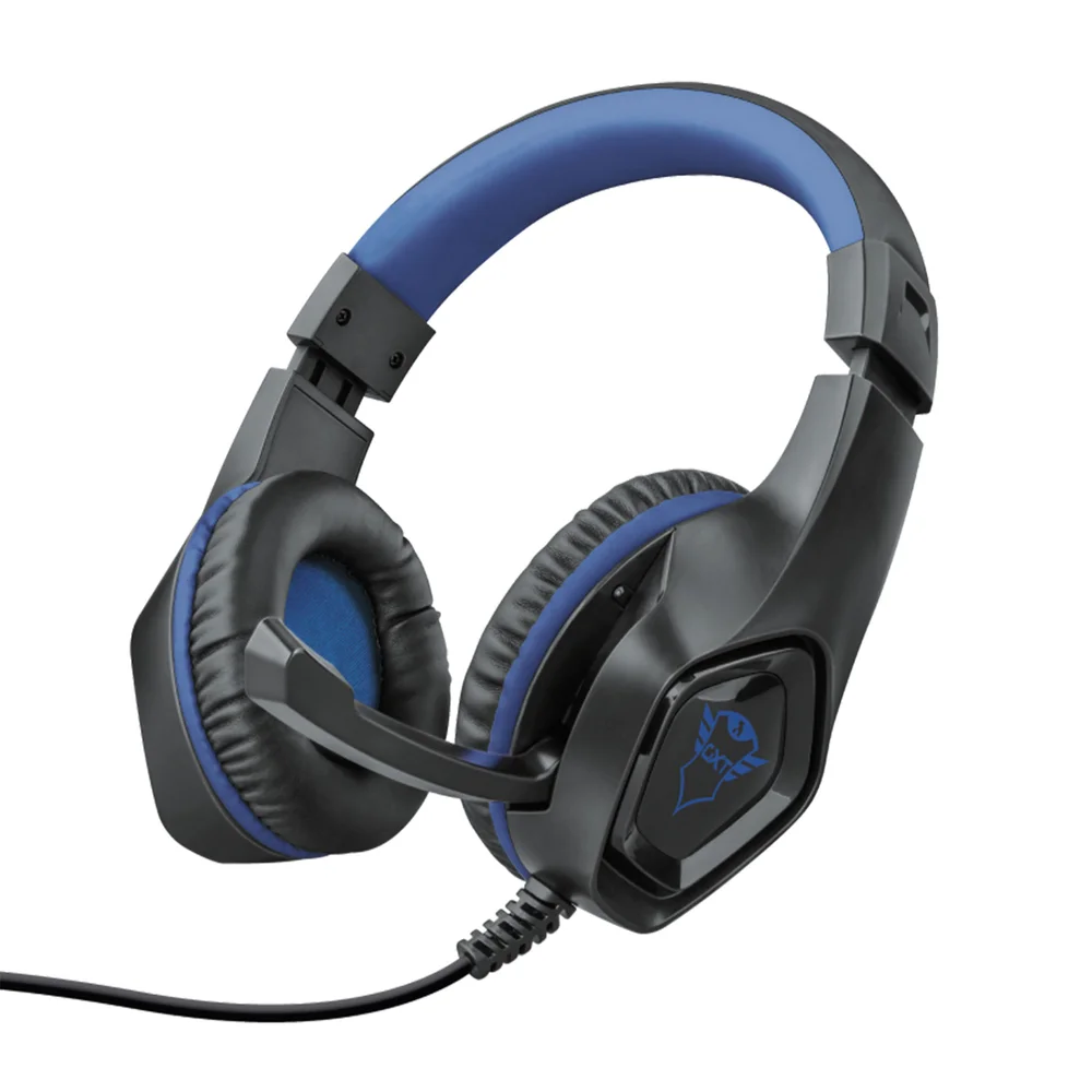 Headset Gamer Trust GXT Rana, Preto E Azul, Com Fio - PS4