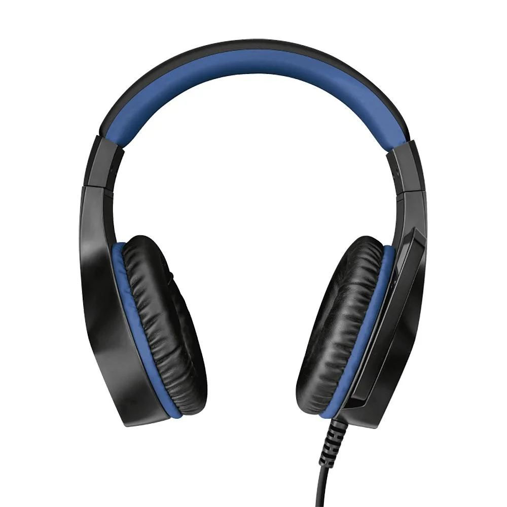 Headset Gamer Trust GXT Rana, Preto E Azul, Com Fio - PS4