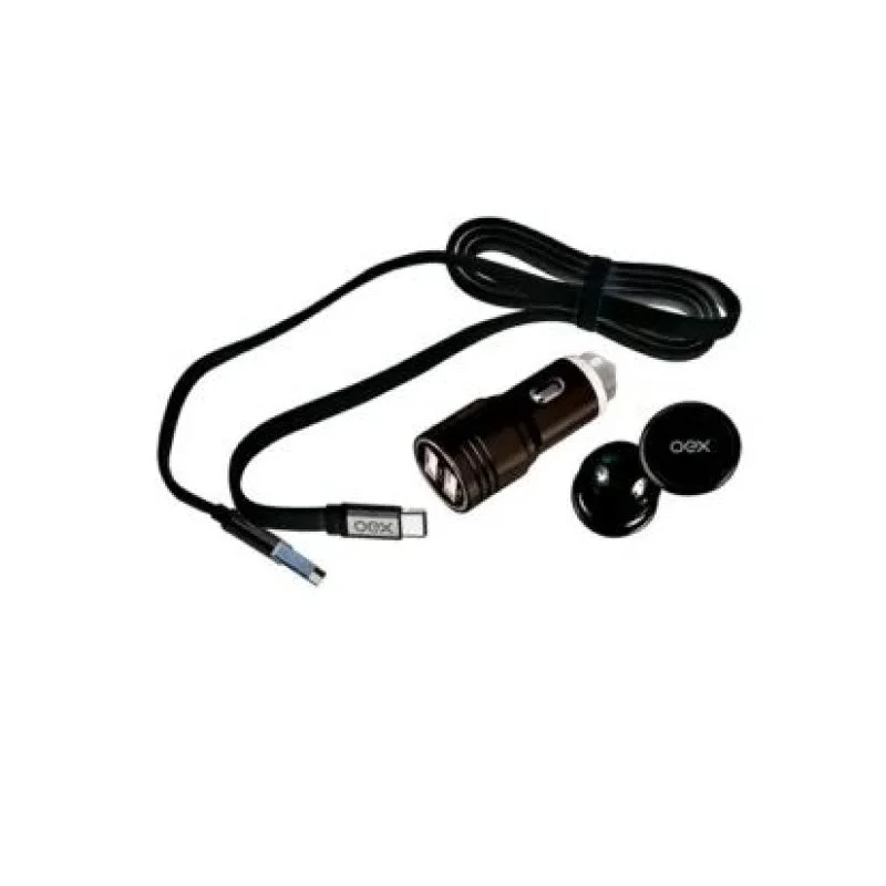 Imagem 2 de 3 do produto Kit Cabo Carregador Suporte Veicular  Usb Tipo C