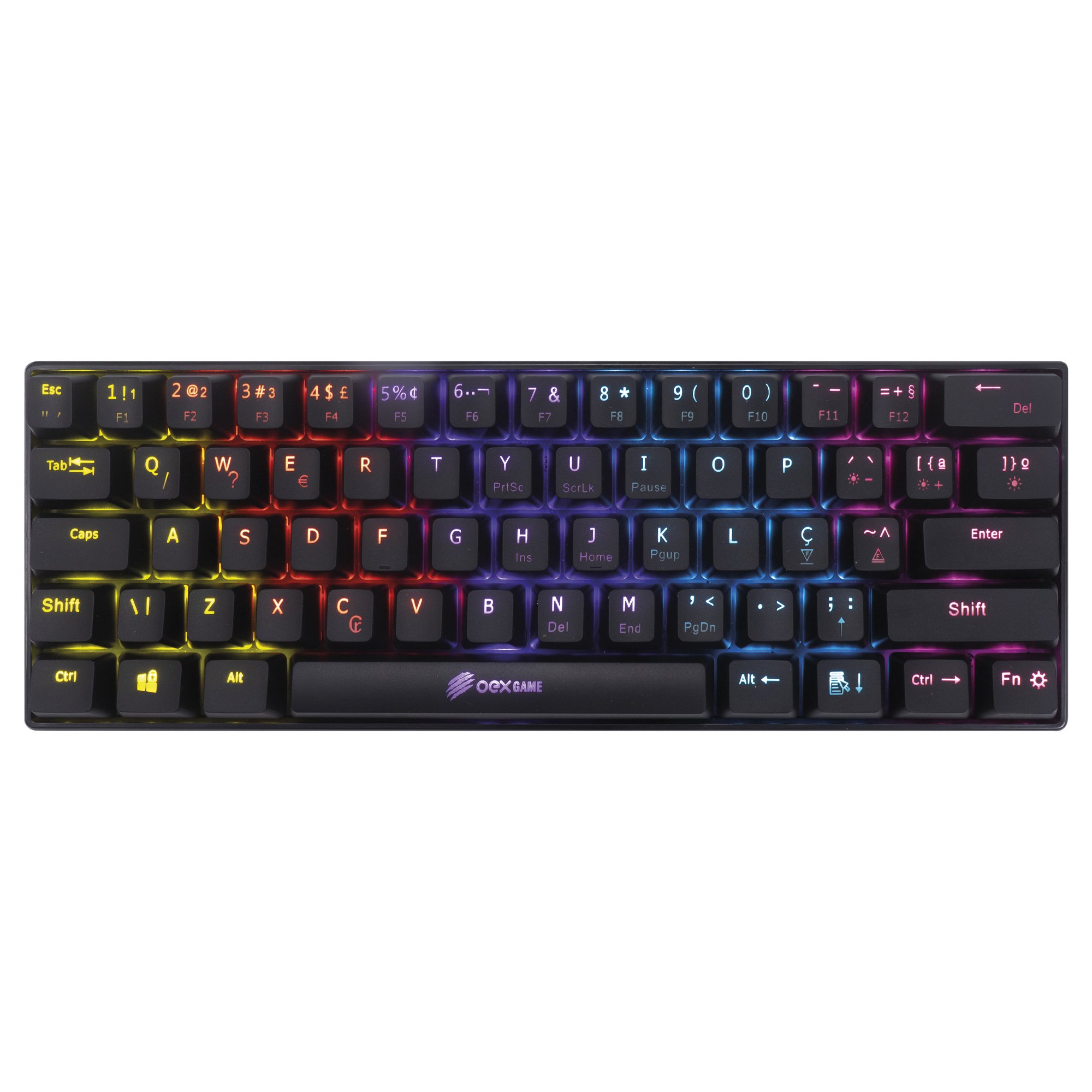 Mini Teclado Com Fio Oex Mecânico Ziggy Tc607, Preto Outemu Red