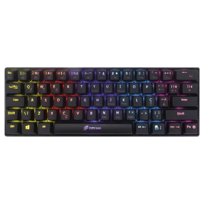 Mini Teclado Com Fio Oex Mecânico Ziggy Tc607, Preto Outemu Red