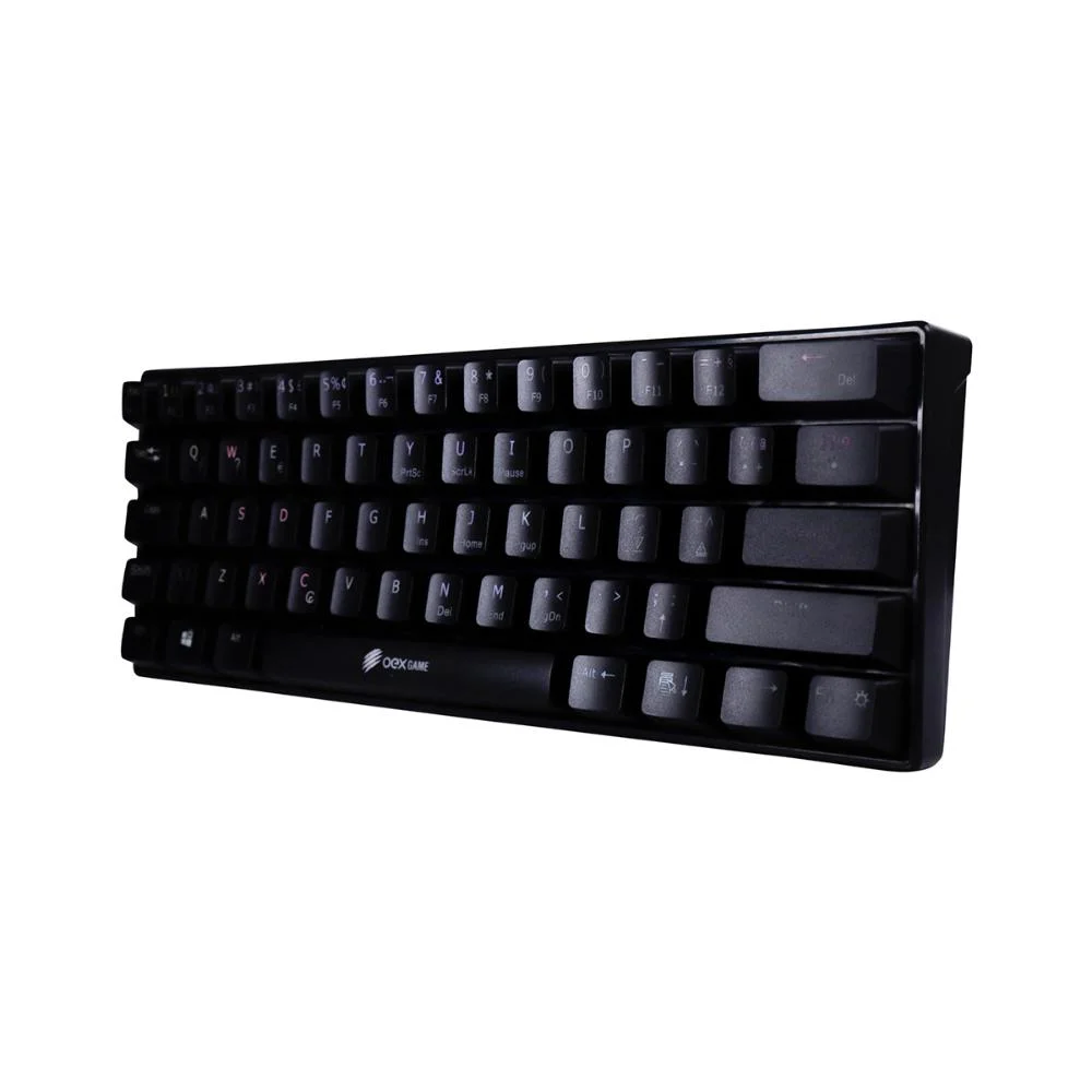 Mini Teclado Com Fio Oex Mecânico Ziggy Tc607, Preto Outemu Red