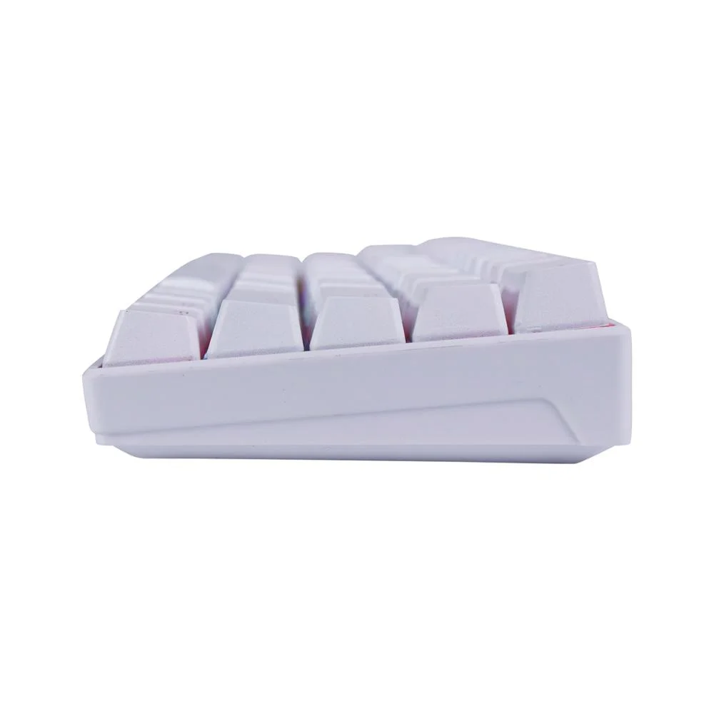 Imagem 4 de 4 do produto Mini Teclado OEX Mecânico Gamer Ziggy Tc607, LED Rainbow, Switch Outemu Red, ABNT Branco