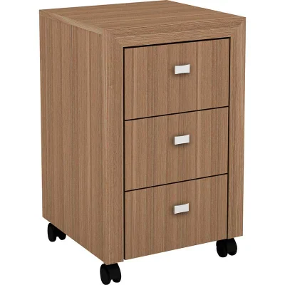 Gaveteiro C/ 3 Gavetas Me4108 - Tecno Mobili - Amendoa.